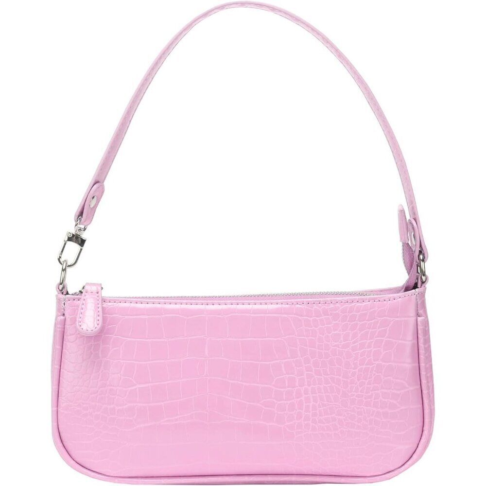 Crocodile Effect Faux Leather Clutch Shoulder Purse for Women Large Capacity